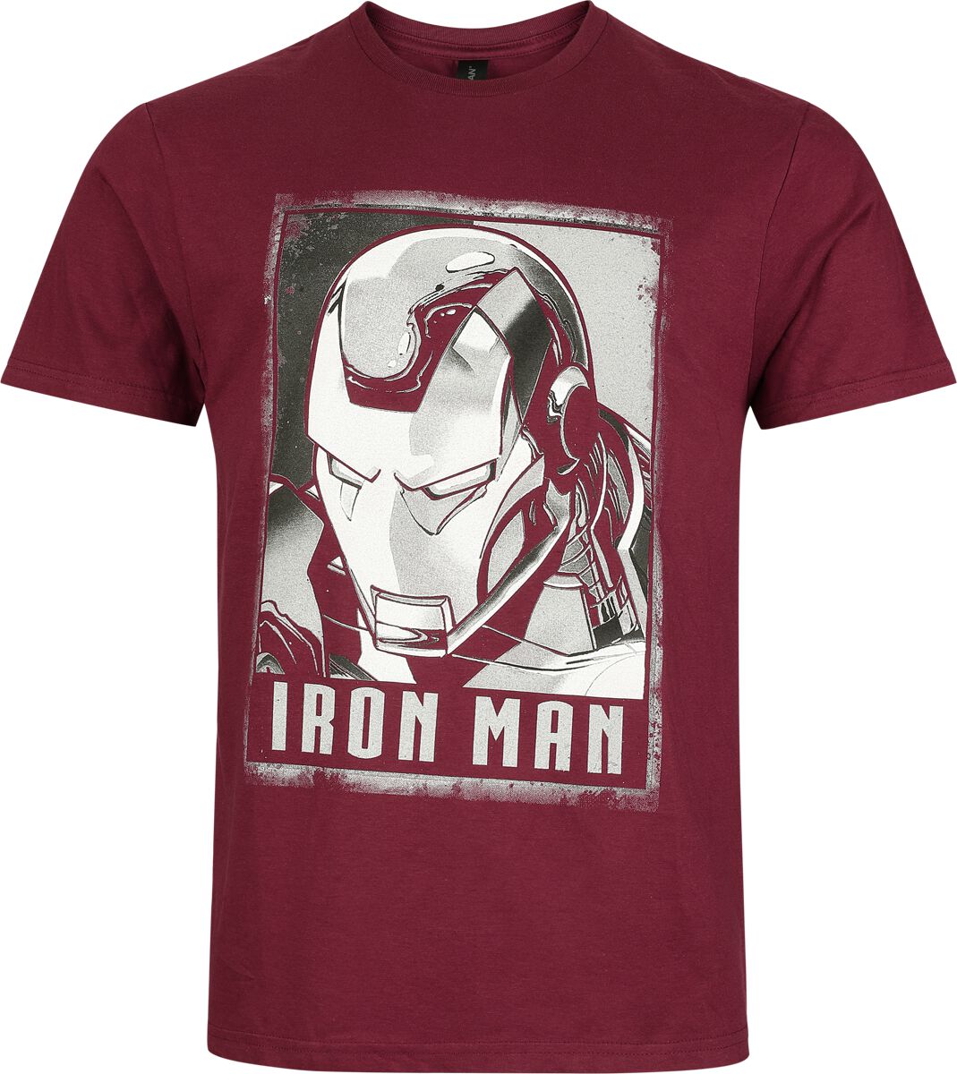 Iron Man Head T-Shirt dark red - Image 2