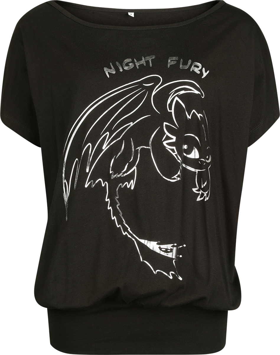 How to Train Your Dragon Dragons - Night Fury T-Shirt black - Image 3