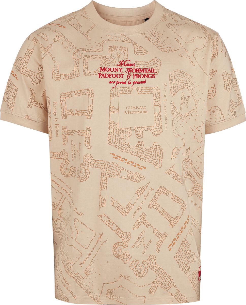 Harry Potter Marauder's Map - Oversized Oversized T-shirt sand - Image 2