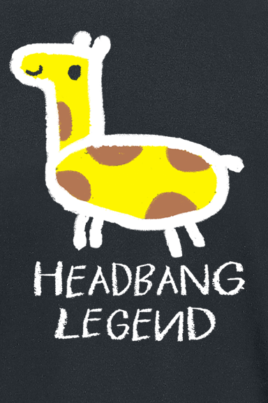 Tierisch Headbang Legend Giraffe T-Shirt black - Image 3