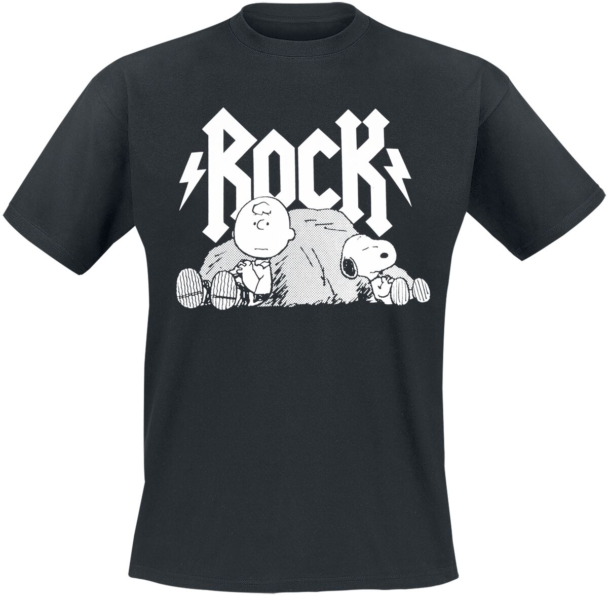 Peanuts Snoopy and Charlie Brown - Rock T-Shirt black - Image 2