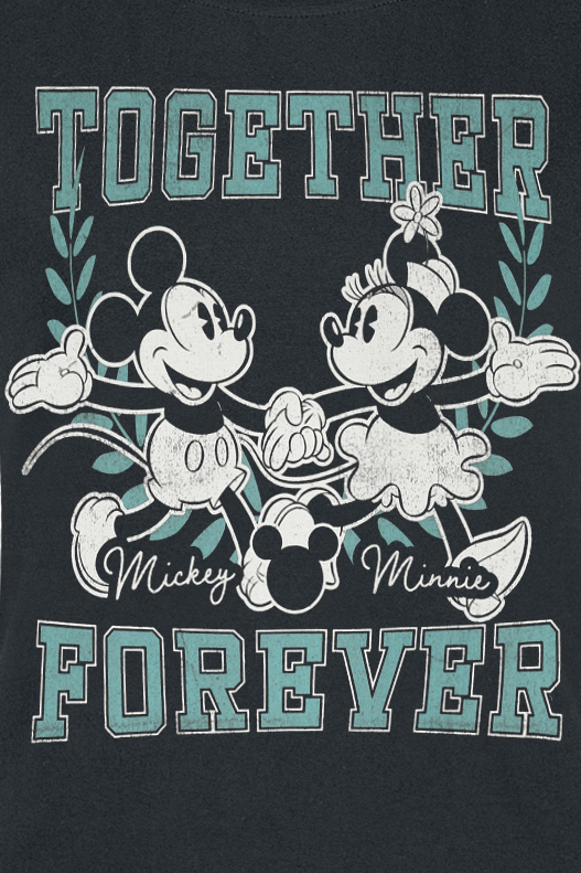 Mickey Mouse Mickey & Minnie - Together Forever T-Shirt black - Image 3
