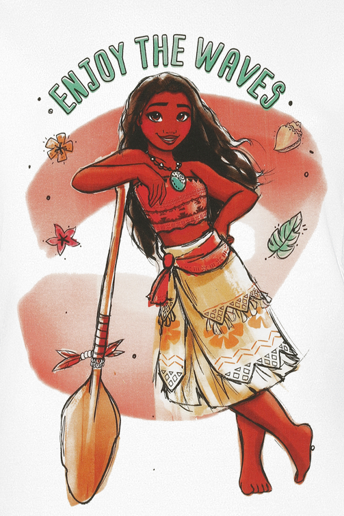 Moana Vaiana Watercolour T-Shirt white - Image 3