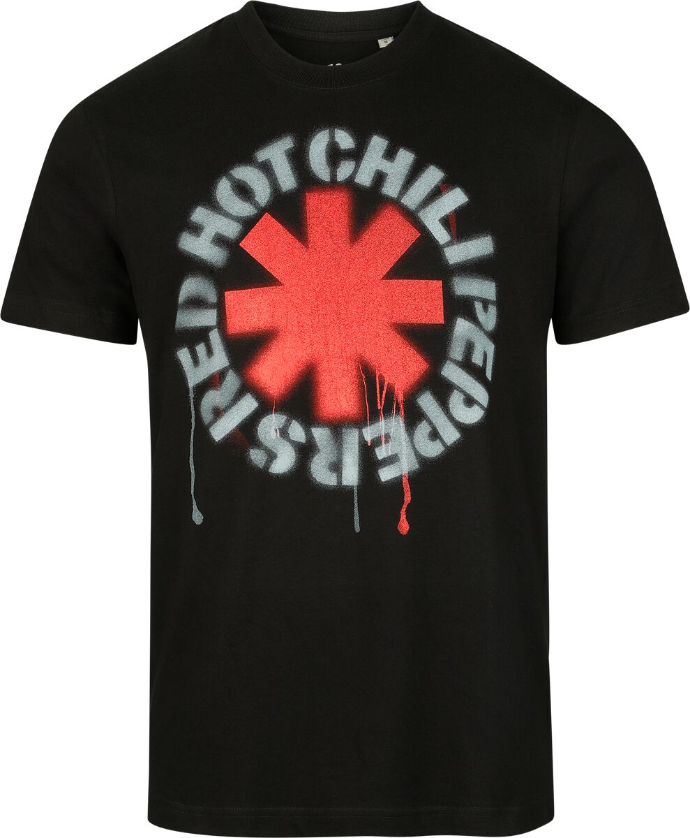 Red Hot Chili Peppers Stencil Asterix - Heavyweight T-Shirt black - Image 2