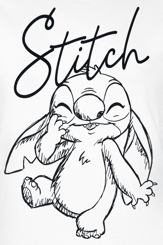 Lilo & Stitch Stitch - Sketchy Surprise T-Shirt white - Image 3