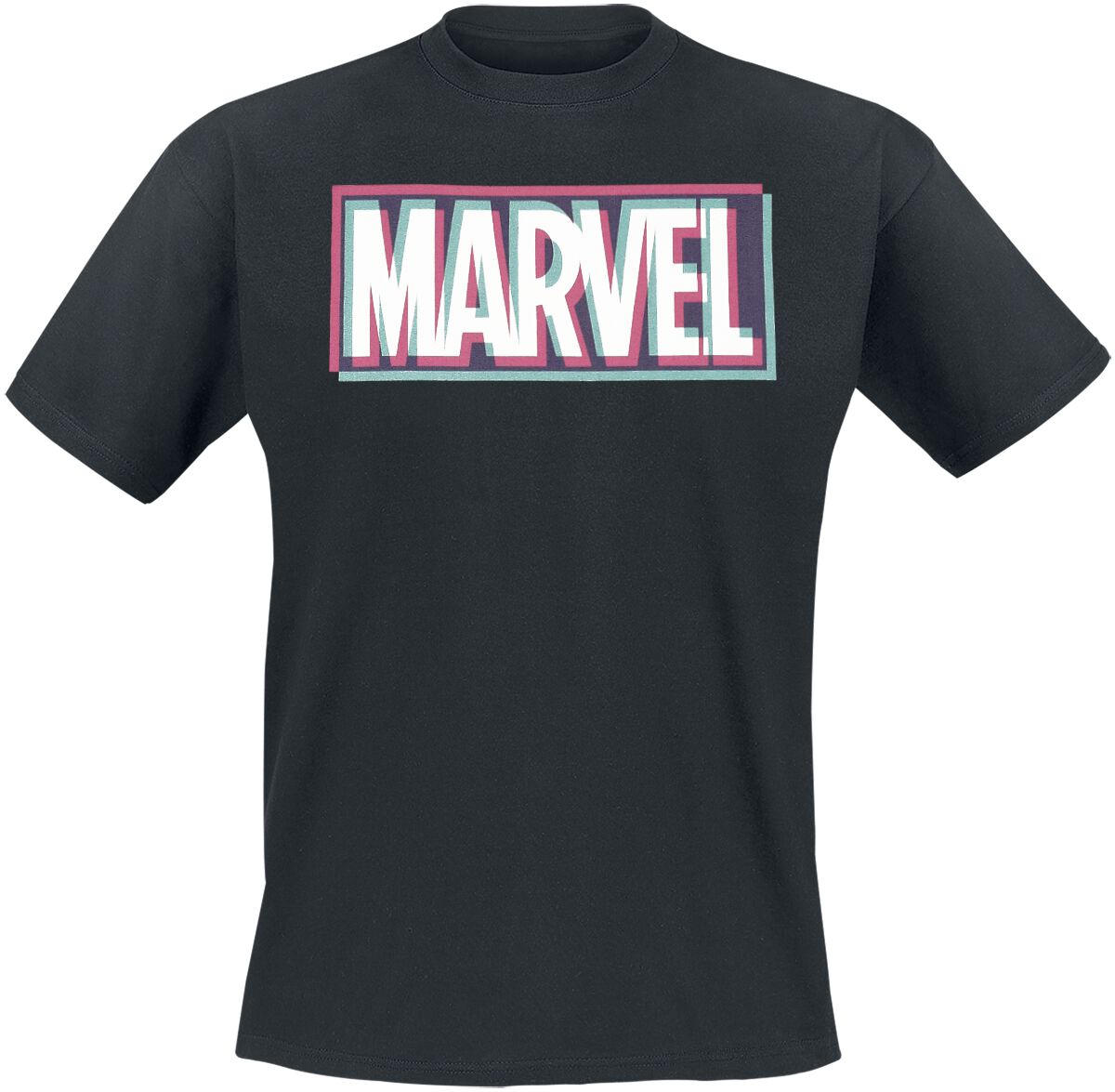 Marvel Glitch Logo T-Shirt black - Image 2