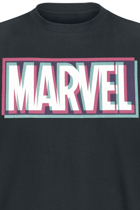 Marvel Glitch Logo T-Shirt black - Image 3
