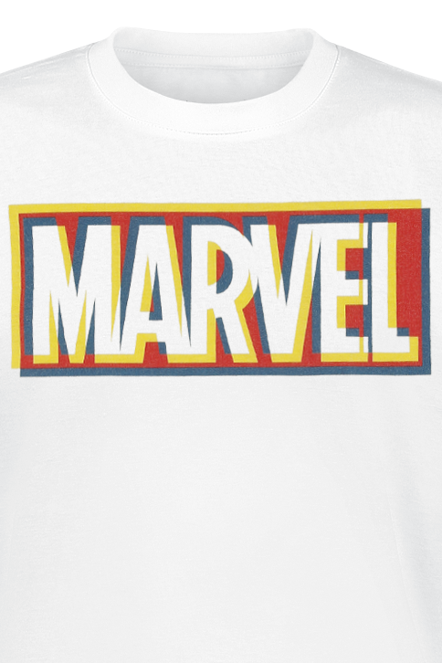 Marvel Glitch Logo T-Shirt white - Image 3