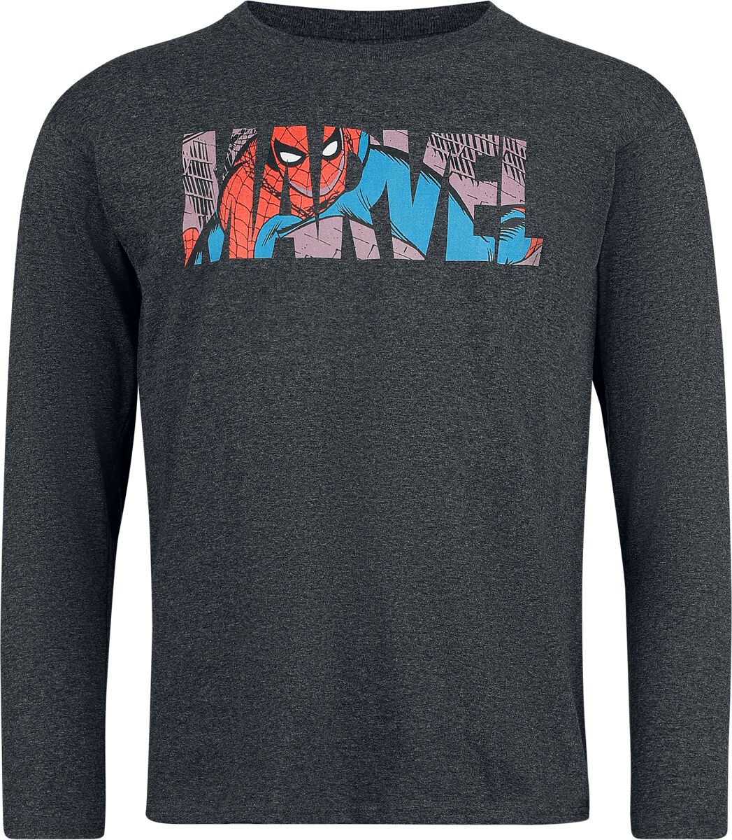 Marvel - Spider Man Spider Man Window Long-sleeve Shirt mottled dark grey - Image 2