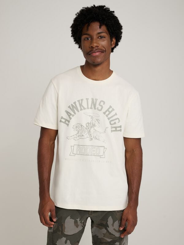 Wrangler Stranger Things Hawkins High T-shirt Marshmallow T-Shirt white - Image 2