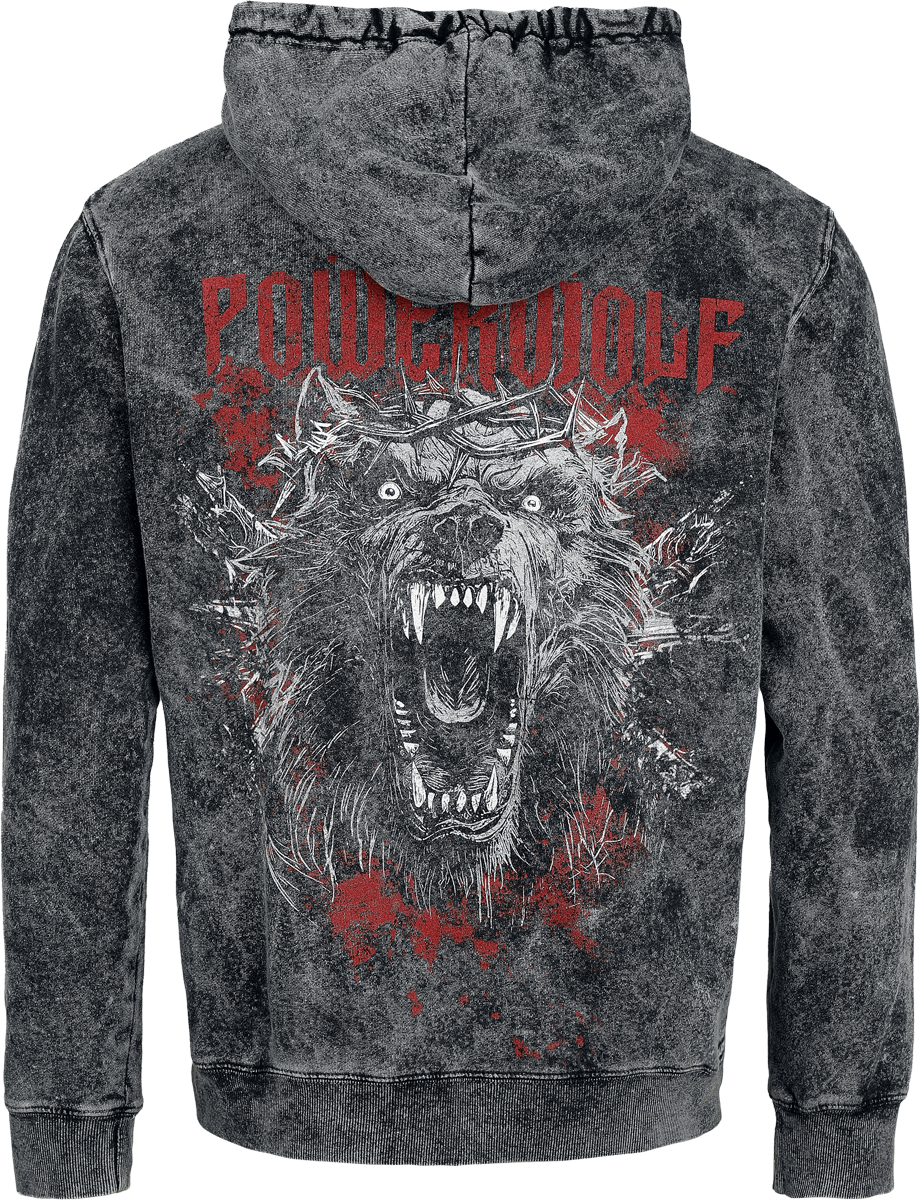 Powerwolf Chaos Hoodie dark grey - Image 3