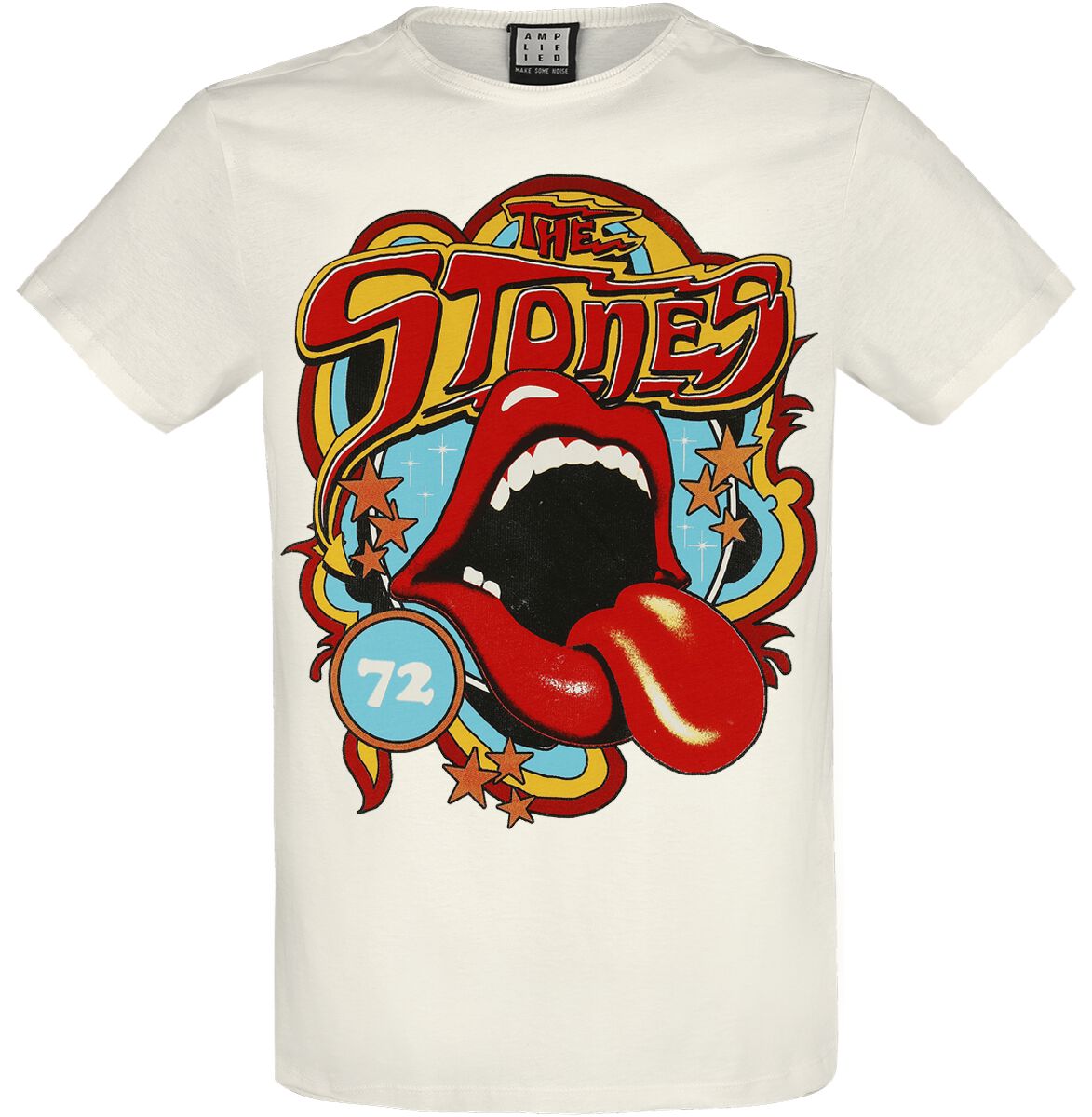 The Rolling Stones Amplified Collection - Vintage Tongue 77 T-Shirt off white - Image 2