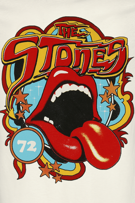 The Rolling Stones Amplified Collection - Vintage Tongue 77 T-Shirt off white - Image 3