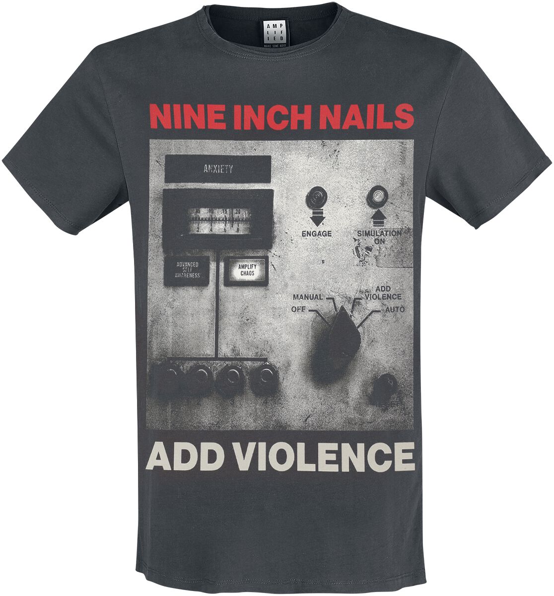 Nine Inch Nails Amplified Collection - Add Violence T-Shirt charcoal - Image 2