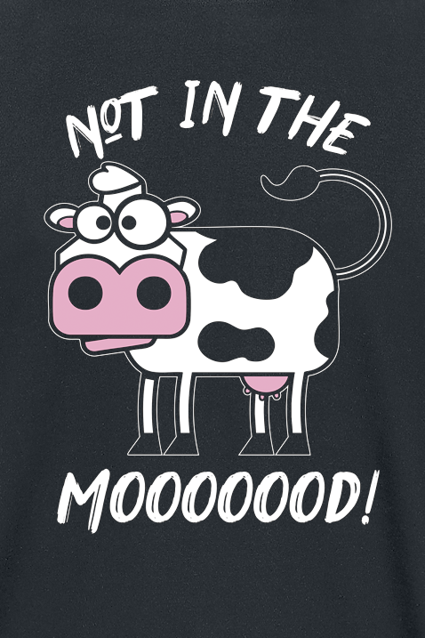 Tierisch Not in the Mooooood! T-Shirt black - Image 3