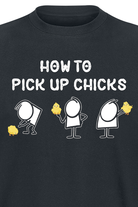 Slogans How to pick up chicks T-Shirt black - Image 3