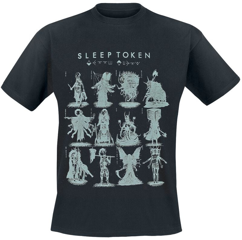 Sleep Token Grid 2 T-Shirt black - Image 2