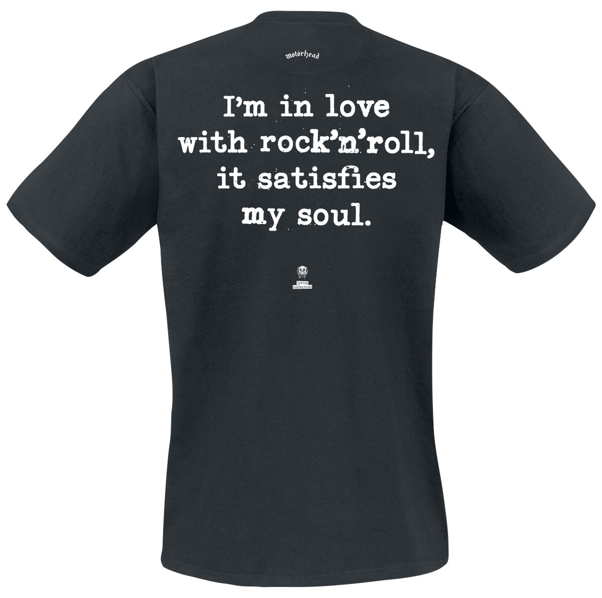 Motörhead Rock 'n' Roll Lyrics T-Shirt black - Image 3