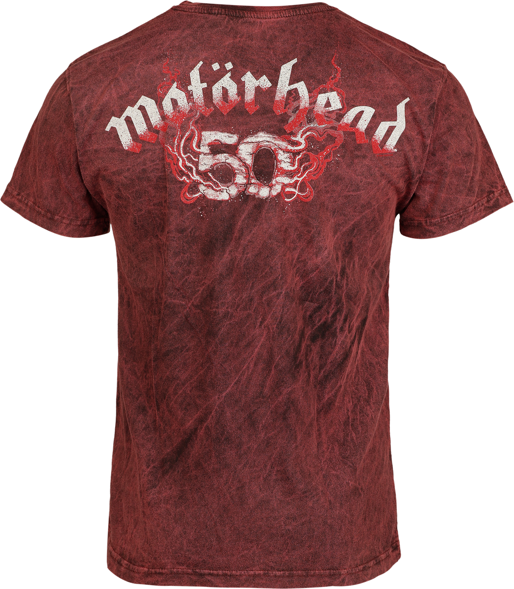 Motörhead Warpig Flames T-Shirt dark red - Image 3