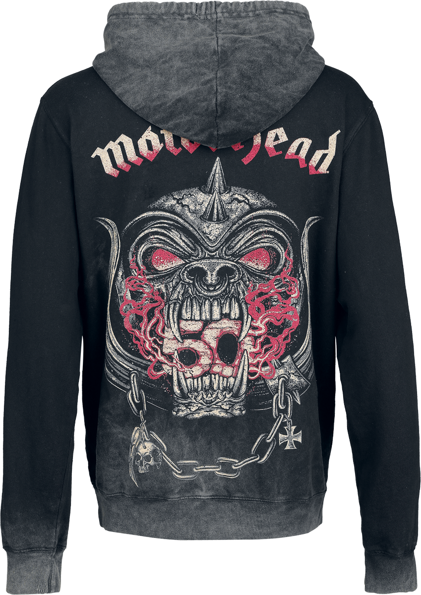Motörhead Warpig Flames Hoodie grey - Image 3