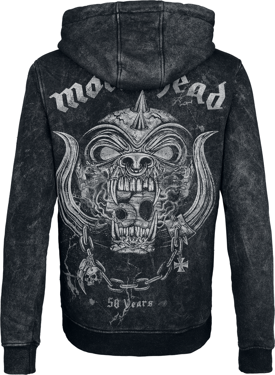 Motörhead Cracked Bull Hoodie anthracite - Image 3