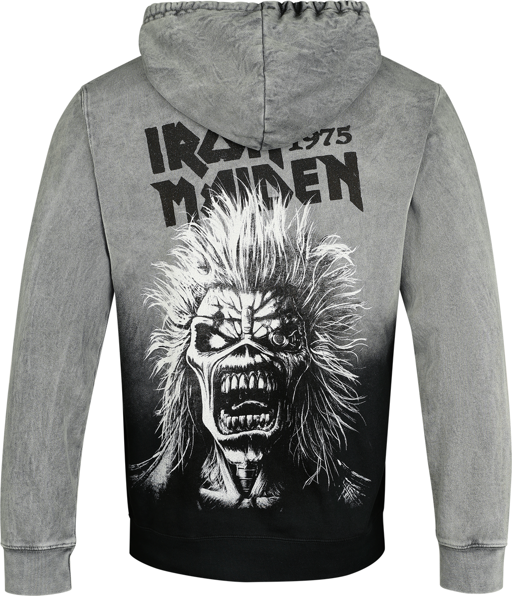 Iron Maiden Eddie Scream Hoodie grey - Image 3