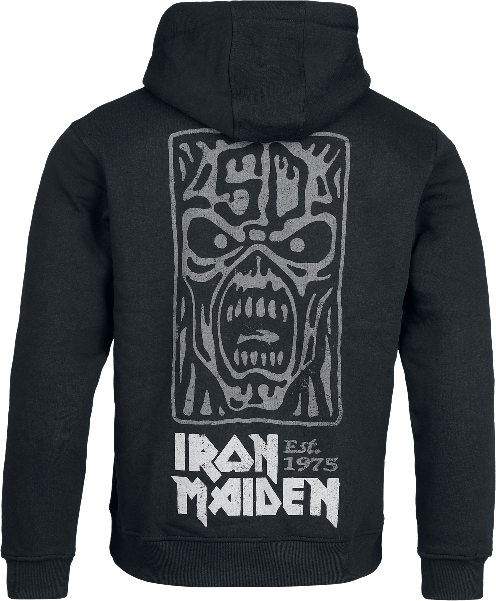 Iron Maiden Stamp Logo Hoodie black - Image 3