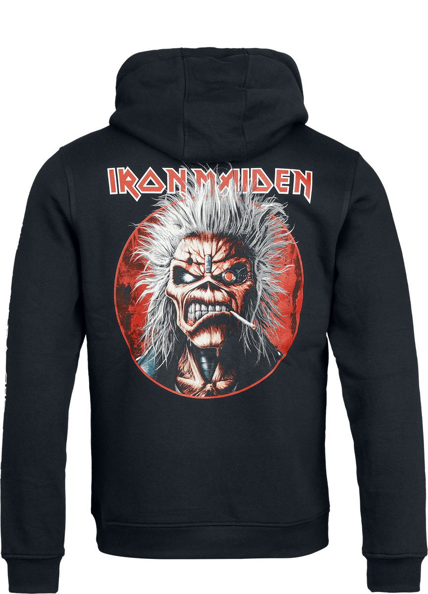 Iron Maiden Smoking Eddie Hoodie black - Image 3