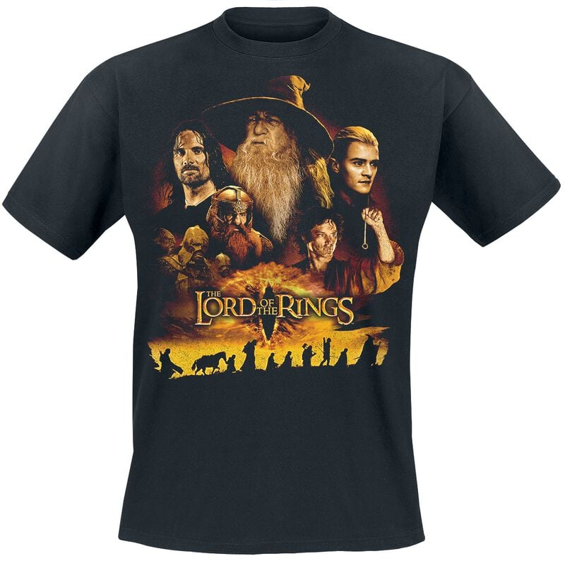 The Lord Of The Rings Poster T-Shirt black - Image 2