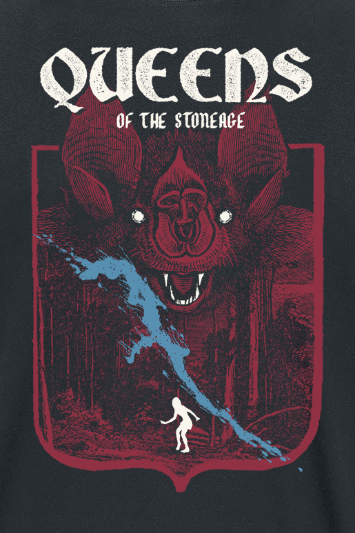 Queens Of The Stone Age Dark Forrest Bat T-Shirt black - Image 3