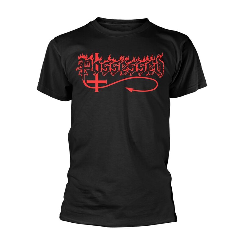 Possessed Logo Red T-Shirt black - Image 2
