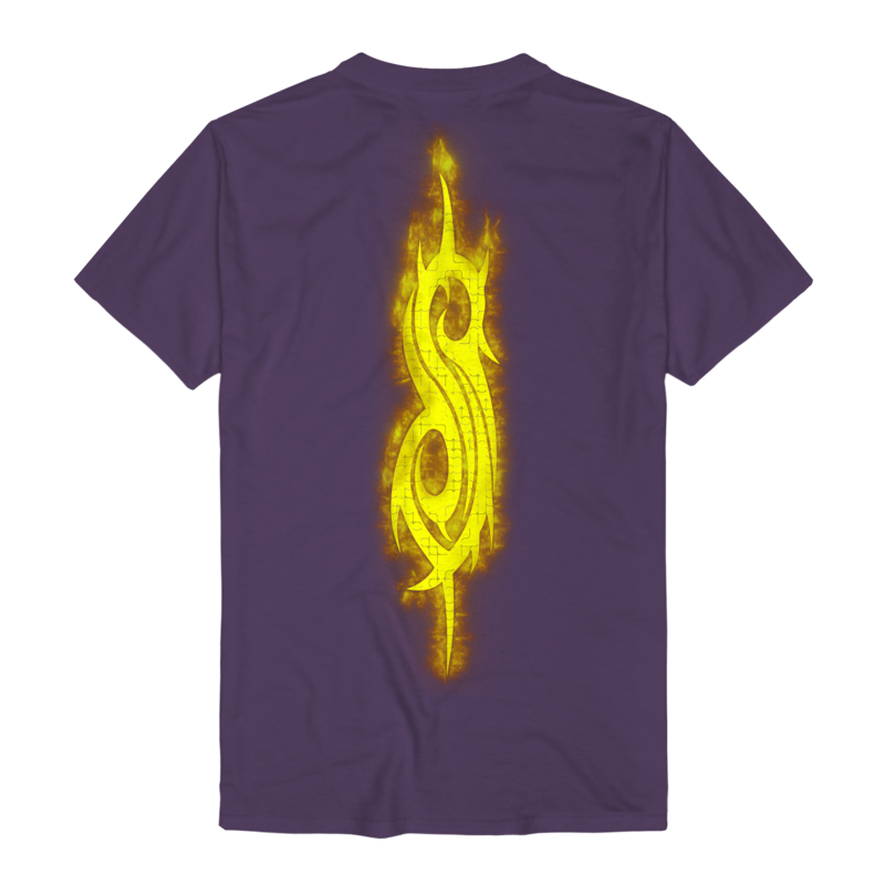Slipknot Burning Goat Skull T-Shirt lilac - Image 3