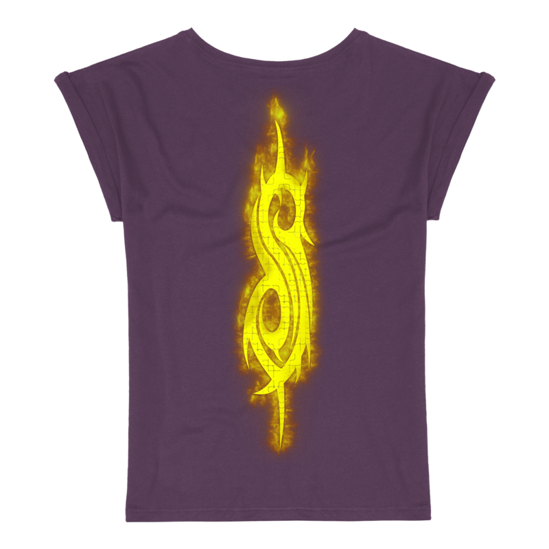 Slipknot Burning Goat Skull T-Shirt lilac - Image 3