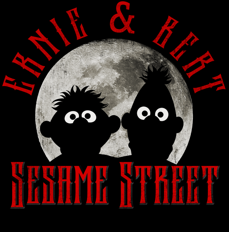 Sesame Street Ernie and Bert - Moonlight T-Shirt black - Image 3