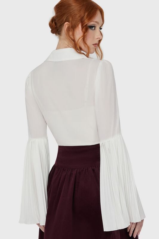 Killstar Alexandra's Mourning Shirt Blouse white - Image 2