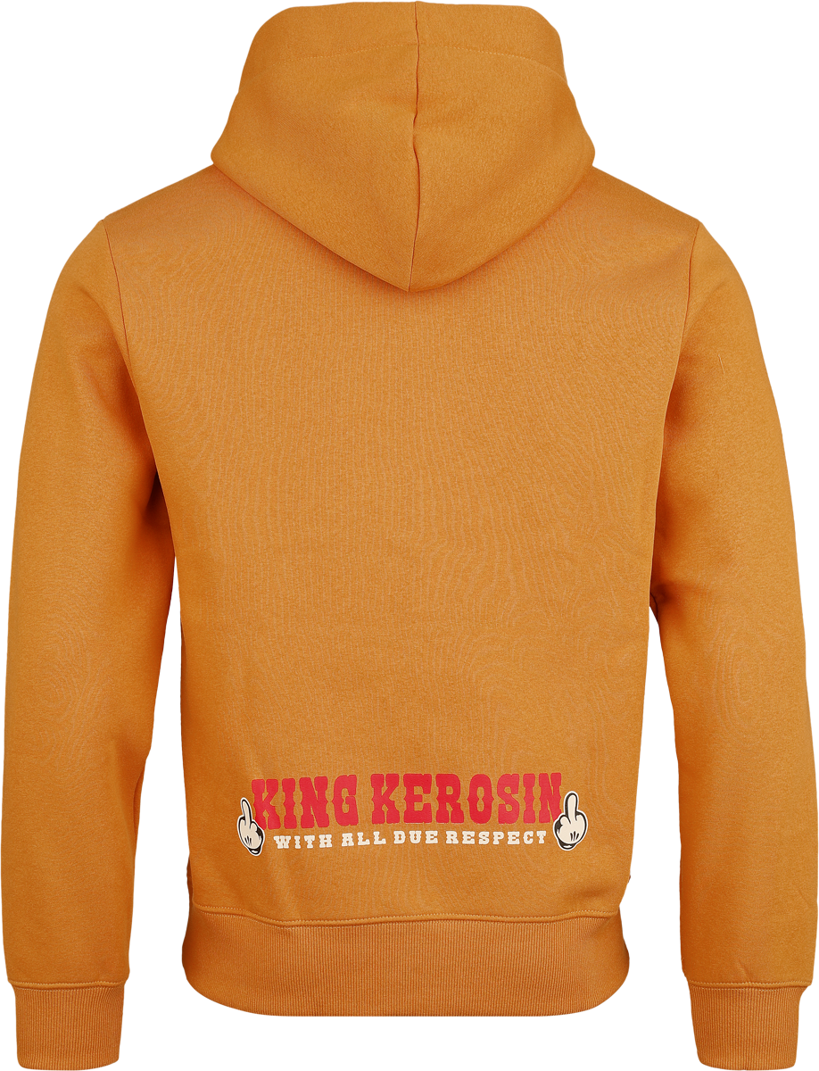 King Kerosin Never fuck a Fucker Hoodie Hoodie orange - Image 3