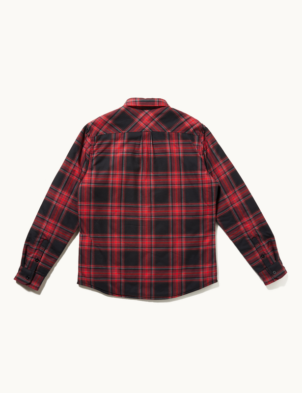Chet Rock Flannel Check Shirt Flanel Shirt red black - Image 3