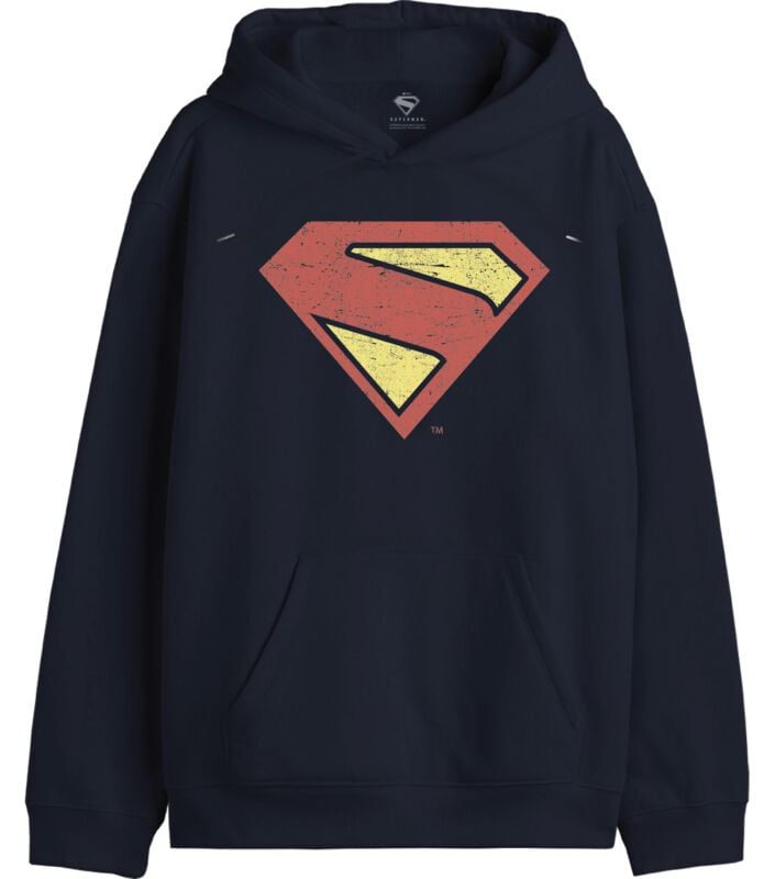 Superman Logo - Vintage Hoodie navy - Image 2