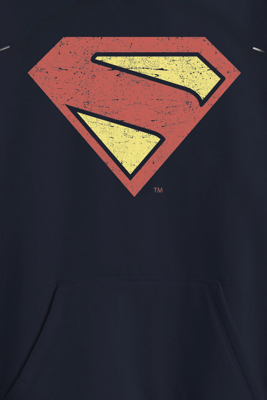 Superman Logo - Vintage Hoodie navy - Image 3