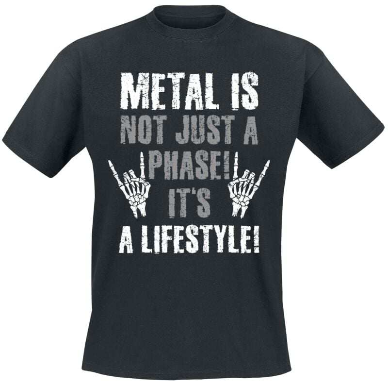 Slogans Metal is not just a phase! It's a lifestyle! T-Shirt black - Image 2