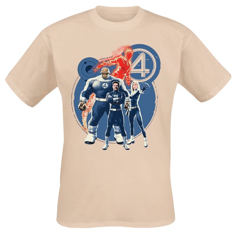 Fantastic Four Group Bubble T-Shirt sand - Image 2