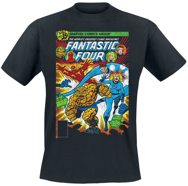 Fantastic Four The World Greatest Comic Magazine Cover T-Shirt black - Image 2