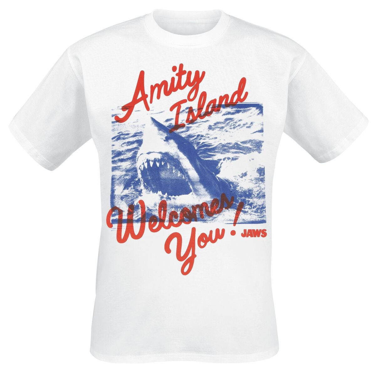Jaws Amity Island Welcomes You - Oversized T-Shirt white - Image 2