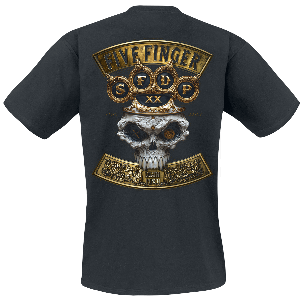 Five Finger Death Punch Brass Knuckle King T-Shirt black - Image 3