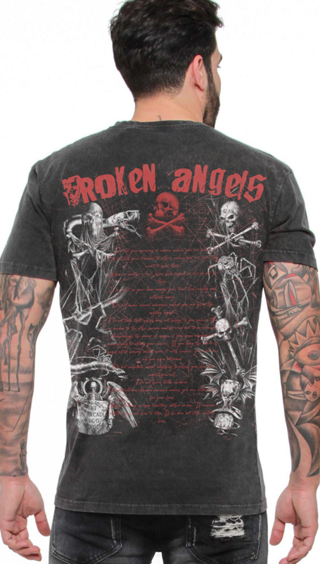 Alchemy England Broken Angels - Men's T-shirt - Rex T-Shirt dark grey - Image 3