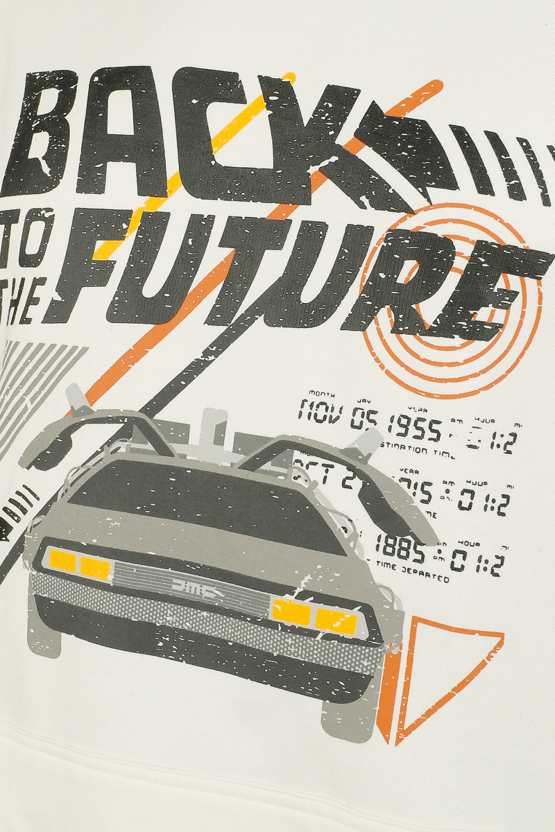 Back To The Future Back to the Future Hoodie white - Image 3