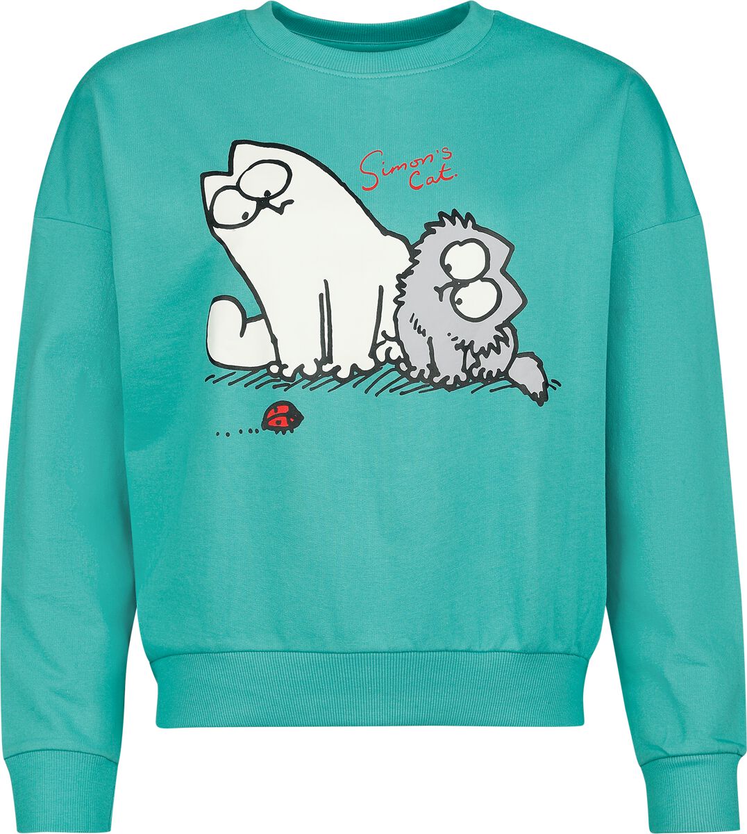 Simon' s Cat Simon Sweatshirt turquoise - Image 2