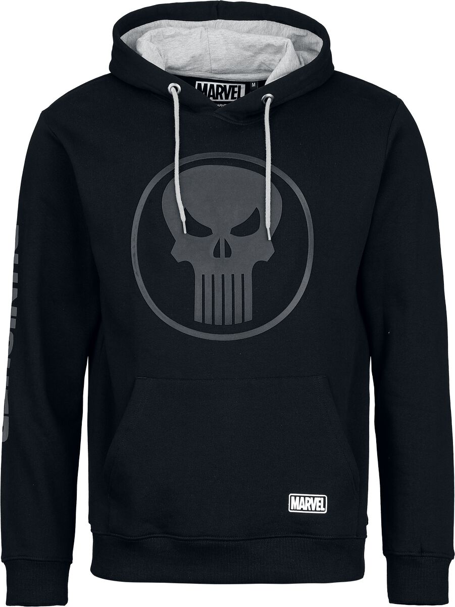 The Punisher Skull Logo Hoodie black grey - Image 2