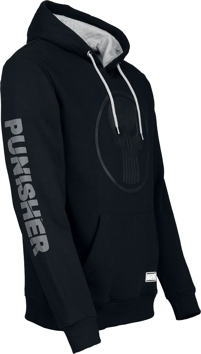 The Punisher Skull Logo Hoodie black grey - Image 3