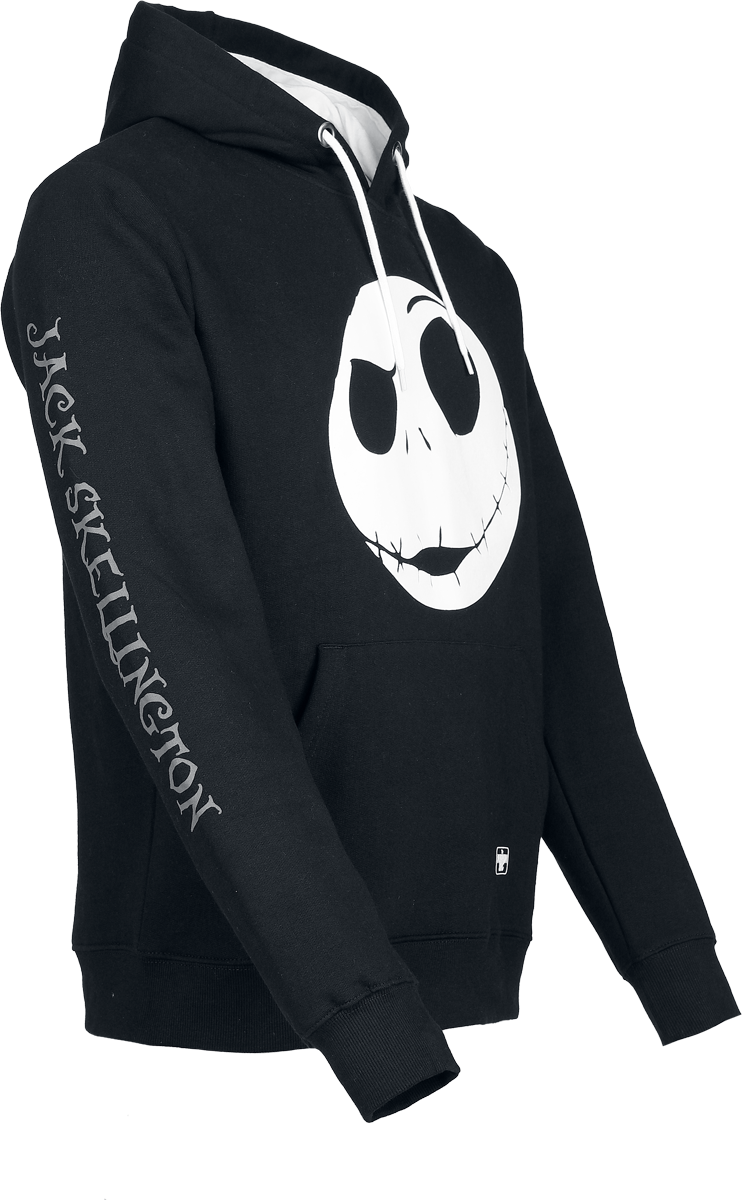 The Nightmare Before Christmas Jack Skellington Hoodie black white - Image 3